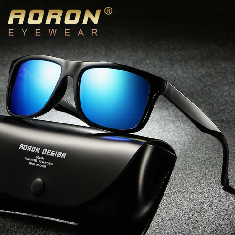 Lunettes De Soleil Polarisées AORON - Monture Aluminium Noir, Verres Orange - UV400 - Neuf Avec étiquettes