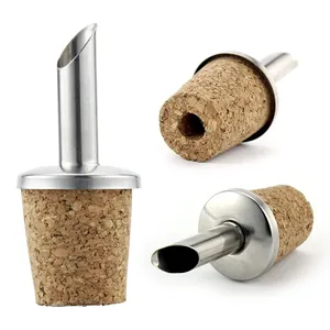 New Liquor Spirit Stainless Steel Oil Pour Spout Olive Oil cork bottle pour spout olive oil pourer