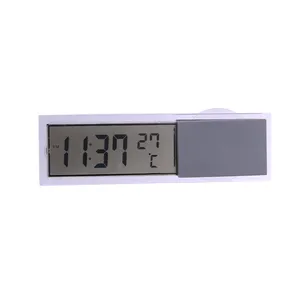 2 In 1 Digitale Elektronische Klok Thermometer Met Zuignap Mini Auto Klok Temperatuur