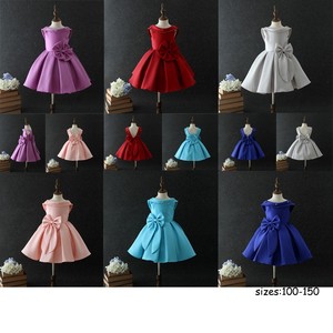 Kain Renda Katun Bunga Cetak Gaun Pesta Anak Gaun Anak Layanan OEM Sifon Medium Tanpa Lengan Tersedia D20 Sebagai Pic - Product Image 3