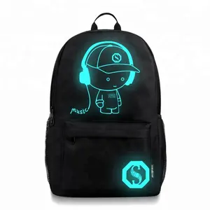 Student Laptop Backpack School Backpack Design Night Light USB Outdoor Bag