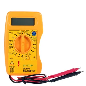 DT-831B + Multimeter Digital Mini DMM Voltmeter, Ammeter Ohmmeter Tester HFE dengan Alat Diagnostik Baterai Kualitas Tinggi Multimetro