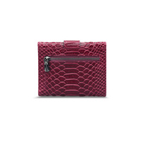 ZB127 Dompet Wanita Kulit Multifungsi, Dompet Trendi Model Kulit Pola Ular Musim Panas