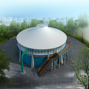 Trung Quốc Kết Cấu Thép nhà máy nhanh chóng cài đặt thiết kế độ bền kéo cấu trúc màng hồ bơi đổ pvdf cấu trúc màng mái - Product Image 2