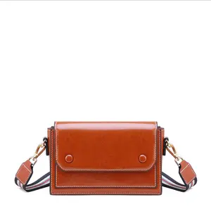 Leather handbag 2019 summer new fashion tide net red bean broadband single shoulder mini Messenger bag small square bag