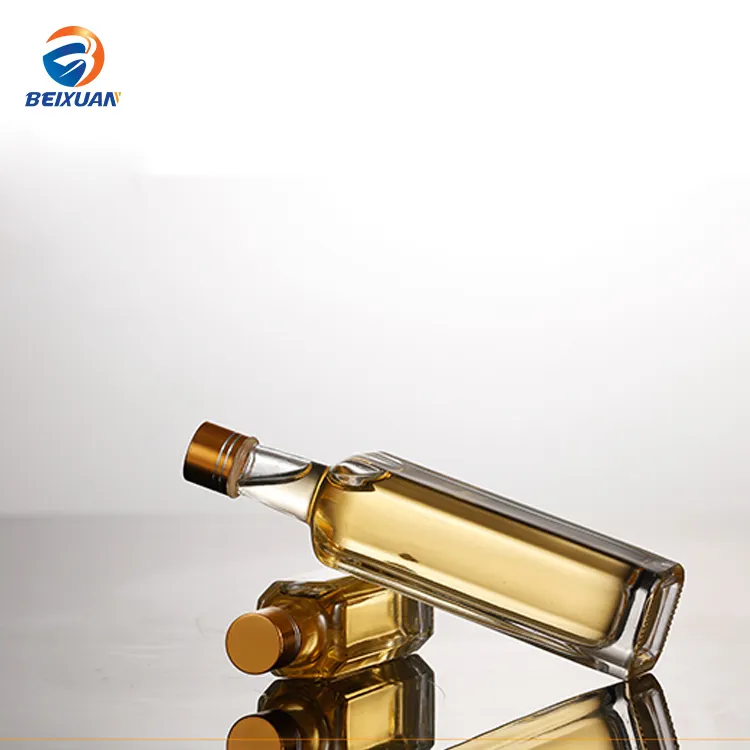 50 Ml 100 Ml Square Fancy Cooking Oil Olive Oil Glass Bottle With Metal Lid