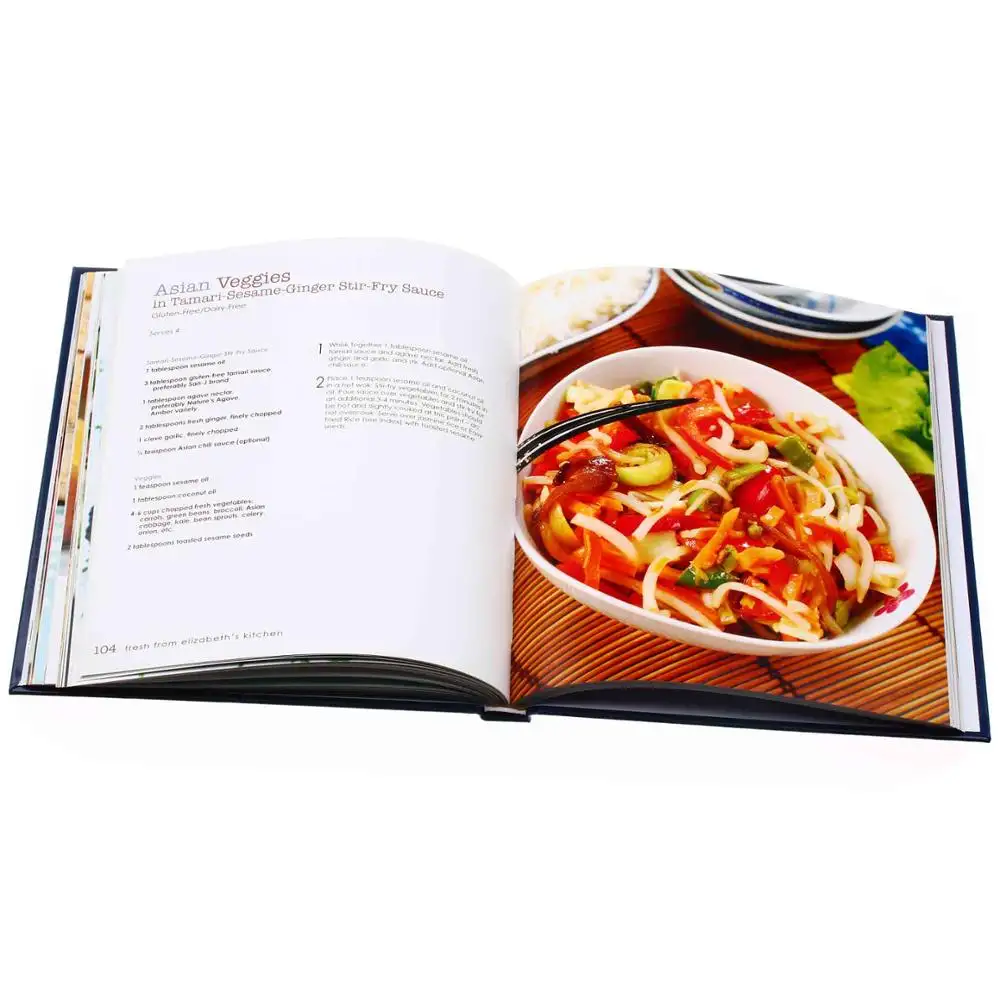 Full Color Hardcover Boek Custom Kookboek Afdrukken