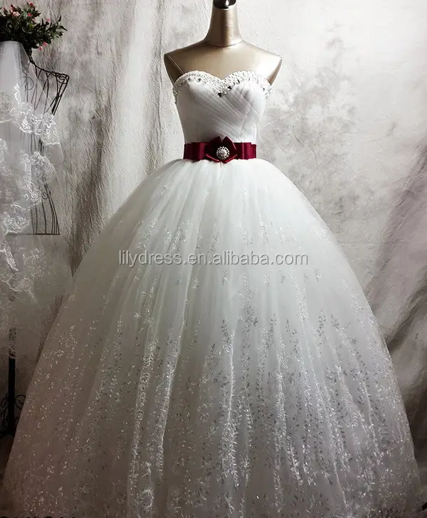 Schöne Ballkleider Schatz Kragen nach Maß lange formale Braut Design Taobao China HS251 echte Bilder von Hochzeits kleid