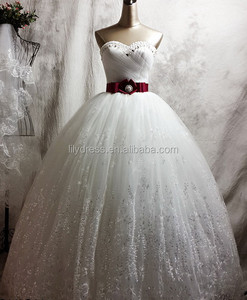 Belles robes de bal col chérie sur mesure longue conception de mariée formelle Taobao chine HS251 vraies images de <span class=keywords><strong>robe</strong></span> de mariée - Product Image 1