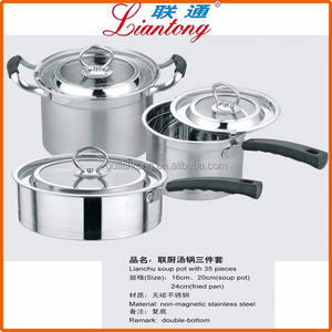 2017 NUEVO 3 UNIDS doble fondo de acero inoxidable no magnético de utensilios de cocina - Product Image 1