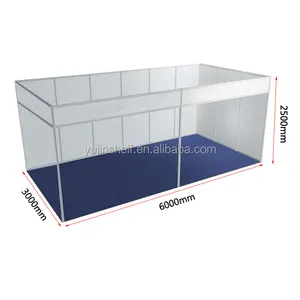 Two wall design 6x3 aluminum exhibition booth, shell scheme trade show booth