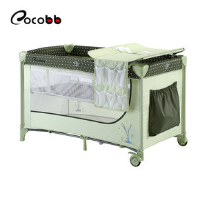 Estándar europeo lujo <span class=keywords><strong>corralito</strong></span> bebé plegable cuna cama - Product Image 1