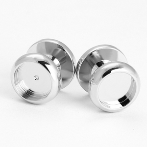 Boutons de manchette en métal blanc, jeu de smoking 24 pièces, clous ronds en tissu