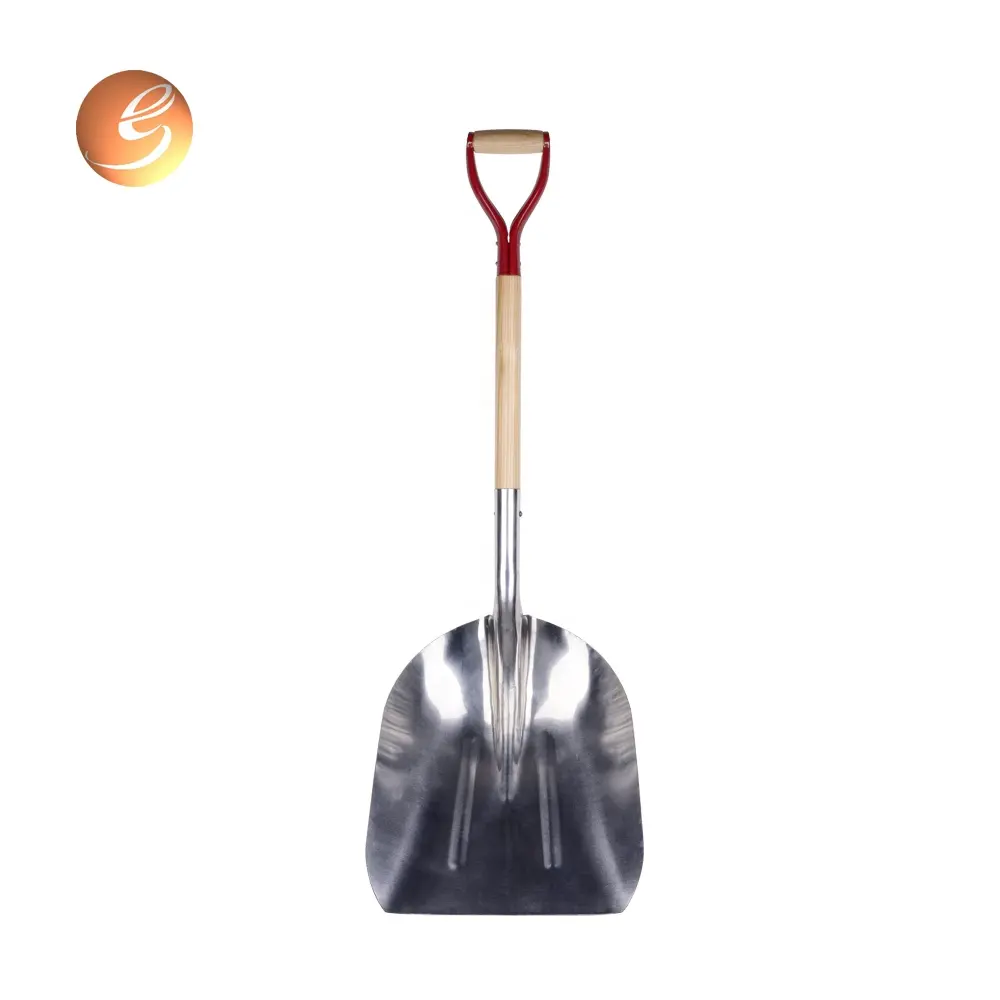 Cleaning aluminum snow scoop shovel for snow removal