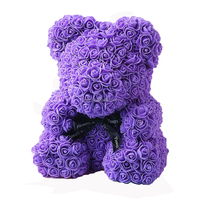 Offre d'usine Vente chaude Saint Valentin Cadeau Teddy PE Mousse Fleur Artificielle Rose Ours