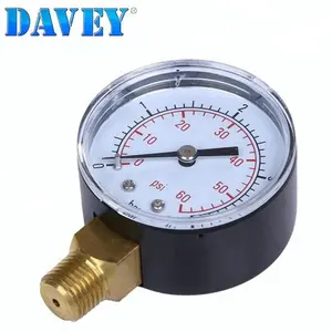 DAVEY 2018 游泳池 Spa 过滤器水压力表 0-60 PSI