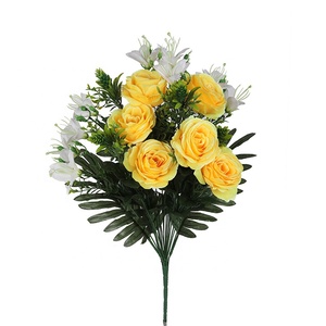 <span class=keywords><strong>Bouquet</strong></span> <span class=keywords><strong>de</strong></span> fausses fleurs artificielles blanches en vrac, décoration <span class=keywords><strong>de</strong></span> funérailles <span class=keywords><strong>de</strong></span> mariage - Product Image 4