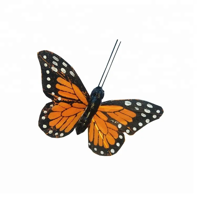 शादी की सजावट के लिए कृत्रिम कस्टम पंख तितलियों