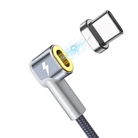 Câble de charge magnétique angulaire HOCO U40A 87W de 2 m avec connecteur rotatif à 180 degrés, conducteur en cuivre pur pour ordinateur et appareil photo