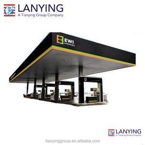 Bajo costo acero pre diseñados Estructura espacial gasolinera - Product Image 1