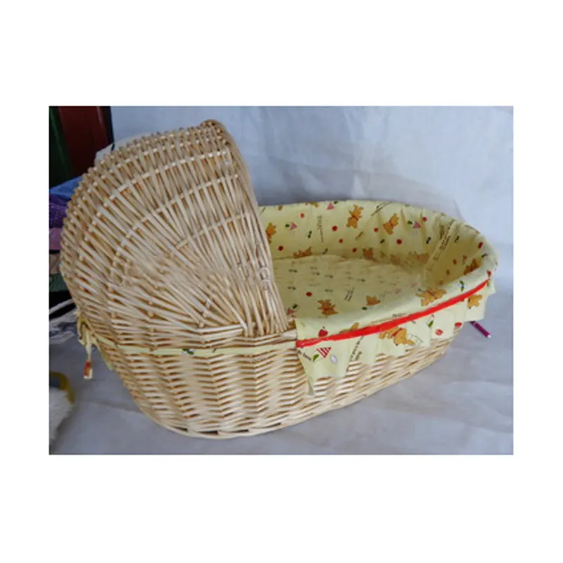 Environmental wicker order baby moses baskets with fabric