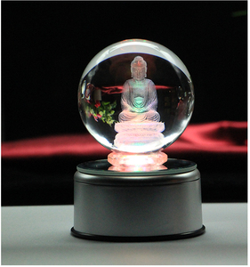 Budista 3d bola de cristal interior mirada Buda Shakyamuni Buda regalo de la decoración - Product Image 4