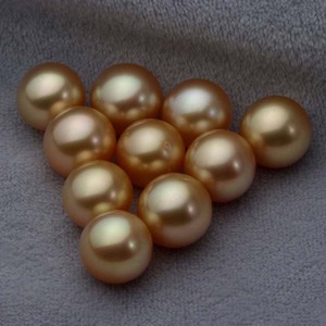 Perles rondes dorées de la mer du sud-<span class=keywords><strong>marine</strong></span>, grande taille 12-13mm, livraison gratuite - Product Image 2