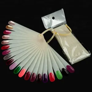 Free Sample Cheap Price Fan Shape 20 Tips Nail Color Chart For Nail Gel Polish Color Display