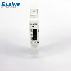 Pengukur Energi Din Fase Tunggal, 5(45) 220-230V 50HZ KWH Watt Jam Din-Rail Meteran LCD