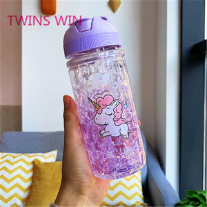 แก้วน้ำหลอดดูดน้ำแบบสองชั้นลายน่ารักสำหรับสาวๆ รุ่น 802 สไตล์เกาหลี - Product Image 4