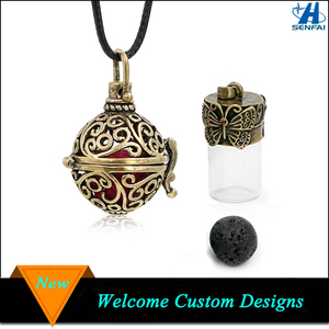 Collar <span class=keywords><strong>de</strong></span> aromaterapia <span class=keywords><strong>de</strong></span> aceite esencial, colgante <span class=keywords><strong>de</strong></span> difusor <span class=keywords><strong>de</strong></span> bronce antiguo con frasco, frasco <span class=keywords><strong>de</strong></span> aceite esencial - Product Image 1