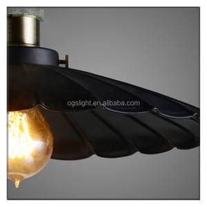 Retro único paraguas forma de onda rayas negro araña de hierro para <span class=keywords><strong>la</strong></span> decoración del <span class=keywords><strong>restaurante</strong></span> - Product Image 6