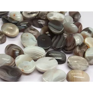 Batu Permata Alami Kualitas Tinggi 13X18 Mm Oval Cabochon Banded Agate