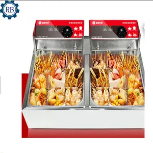 Elektrische Oden Maschine Spieß Friteuse Oden Herd Oden Kocher Fleisch bällchen Koch maschine 9 Gitter 1 Korb