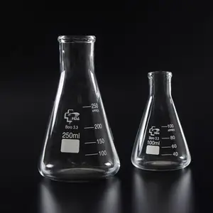 Fabrication Directe HDA étroite cou 250 ml fiole conique verrerie de laboratoire
