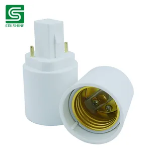 Colshine lamphouder adapter G24 om E27, 4 pins adapter