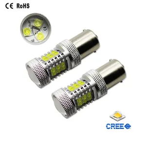 Lampu LED 1600 Lumen 8000K, Cahaya Biru Daya Tinggi 21-SMD XP-E 1156 7506 BA15S untuk Rem, DRL, Sinyal Belok, Lampu Cadangan