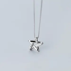 Zilver Vijf Ster Hanger 925 Sterling Zilveren Box Ketting Kettingen Sieraden