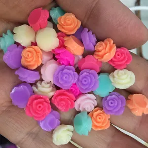 1000pcs a granel China Brilho 11mm Geléia Flatback Recados Cabochão Flor de Resina para o Casamento Casa Artesanato Decoração