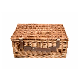 Honey Color <strong>Large</strong> <strong>Wicker</strong> Hamper <strong>Basket</strong> with Lid - Product Image 2