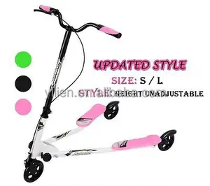 swing kick scooter with 3 pu wheel for cheap sale of speeder new brand