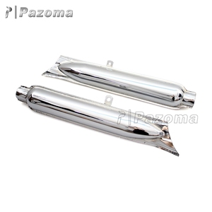 Tubos de Escape de Motocicleta, Silenciadores de Cola de Pez Cromados para BMW K750 M1 M72 R71 R12 <span class=keywords><strong>Dnepr</strong></span> MT12 URAL - Product Image 1