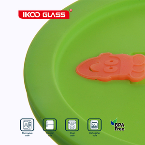Vendita caldo <span class=keywords><strong>pyrex</strong></span> vetro lunch box contenitore di alimento con coperchi in silicone di buona qualità