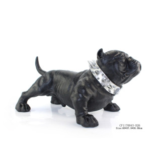 樹脂犬の置物像黒英語フレンチブルドッグ像 - Product Image 4