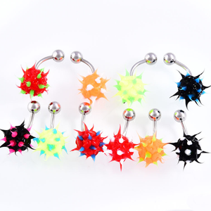 Anneau de <span class=keywords><strong>nombril</strong></span> avec <span class=keywords><strong>silicone</strong></span> koosh ball <span class=keywords><strong>nombril</strong></span> anneau <span class=keywords><strong>piercing</strong></span> bijoux - Product Image 5