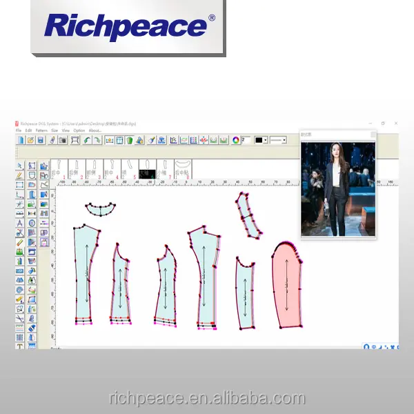 Konfeksiyon CAD Yazılımı Desen moda tasarım derecelendirme işaretleyici