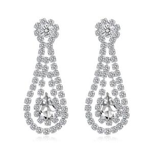 Ztech — boucles d'oreilles en strass à fermeture magnétique, pour mariage, lustre, nouveauté mode, vente en gros, été, Offre Spéciale - Product Image 1