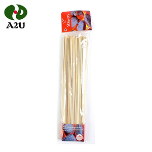 Round And Flat High Quality Chinese Bamboo Grill Stick Wholesale - Product Image 4