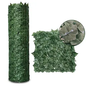 Wholesale artificial faux leaves fence-Artificial Hedges Faux Ivy Privacy Screen Leaf Fence For Garden Decoration