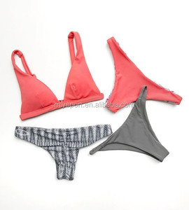 Maillot de bain bikini pour femmes OEM côtelé à coupe haute et haut <span class=keywords><strong>sexy</strong></span> - Product Image 5